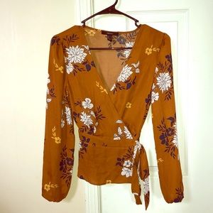 Forever 21 Rust Orange Wrap Top